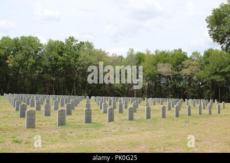 Florida National Cemetery located near the city of Bushnell in Sumter County, Florida, USA Stock Photo