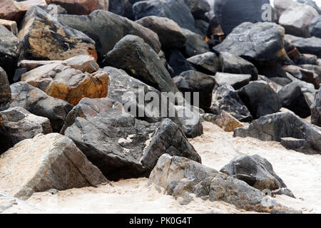 A view of huge and big rocks in Los Angeles, California that can be used for backgrounds or wallpapers Stock Photo