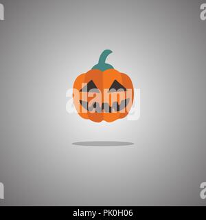 Halloween pumpkin face. Vector illustration. Isolated white background. Stock Vector