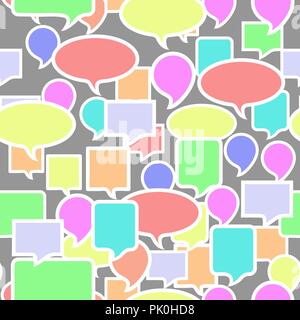 Colorful Speech Bubbles Seamless Pattern Stock Vector