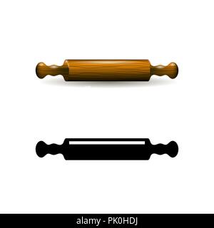 Wooden Rolling Pin Stock Vector