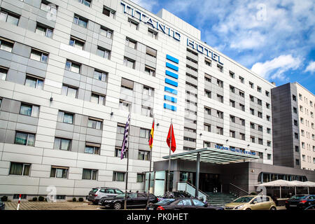 The modern Hotel Titanic in Berlin, Germany, A new development in what was  once East Berlin Stock Photo - Alamy