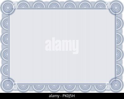 Blank certificate frame isolated on white Stock Vector