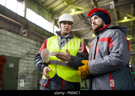 Engineers at Plant Stock Photo