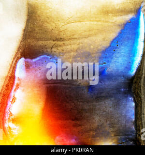 Colourful blurry unfocused background with light leaks and grain Stock Photo