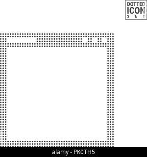 Program Window Dot Pattern Icon. Operating System Window Dotted Icon Isolated on White Background. Vector Illustration or Design Template. Can Be Used for Advertising, Web and Mobile UI. Stock Vector
