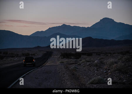 State Route 190 crossing Death Valley National Park in California, USA. Stock Photo