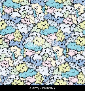 line kawaii nice funny cloud raining Stock Vector Image & Art - Alamy