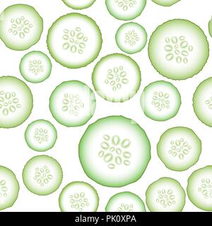 Set of Fresh Green Cucumbers Stock Vector