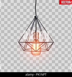 Decorative edison light bulb wire Stock Vector