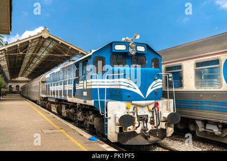 Passenger train at Oran Station in Algeria Stock Photo
