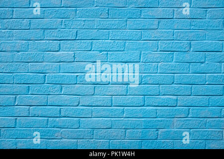 Blue painted external wall Stock Photo