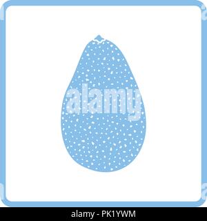 Avocado icon. Blue frame design. Vector illustration. Stock Vector