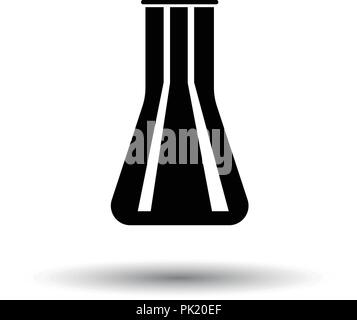 Chemical bulbs icon. White background with shadow design. Vector illustration. Stock Vector
