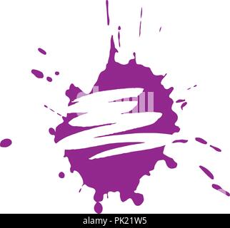 illustration. Background of multi-colored blots of ink Stock Vector