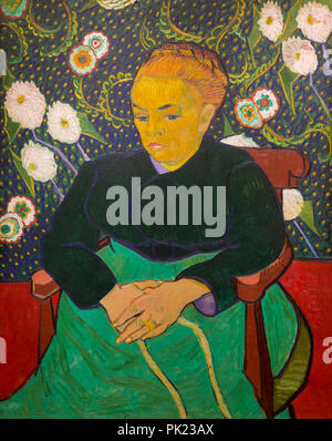 Madame Roulin Rocking the Cradle, La Berceuse, Vincent van Gogh, 1889, Art Institute of Chicago, Chicago, Illinois, USA, North America, Stock Photo