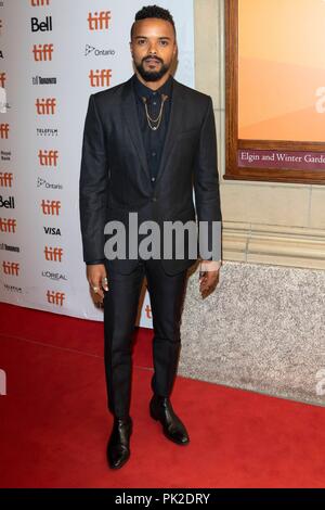 Eka Darville attends the premiere of 'Her Smell' during the 43rd Toronto International Film Festival, tiff, at Wintergarden Theatre in Toronto, Canada, on 09 September 2018. | usage worldwide Stock Photo