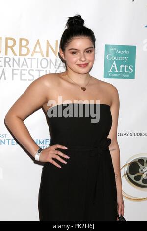 Burbank, CA. 9th Sep, 2018. Ariel Winter at arrivals for Burbank International Film Festival Closing Night, Los Angeles Marriott Burbank Airport Hotel, Burbank, CA September 9, 2018. Credit: Priscilla Grant/Everett Collection/Alamy Live News Stock Photo