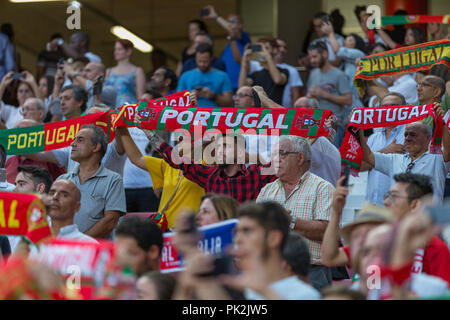 Lisbon, Portugal. 10th September, 2018. Portuguese supporter during the game of the Final Tournament of the UEFA Nations League between Portugal and Italy © Alexandre de Sousa/Alamy Live News Stock Photo