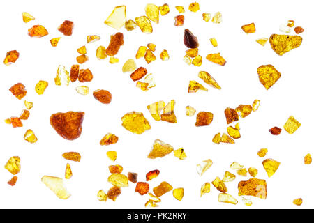 Amber abstract background made of small pieces Stock Photo