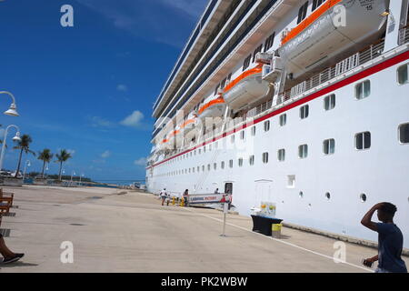 Carnival Victory cruise ship docked in the Key West Stock Photo