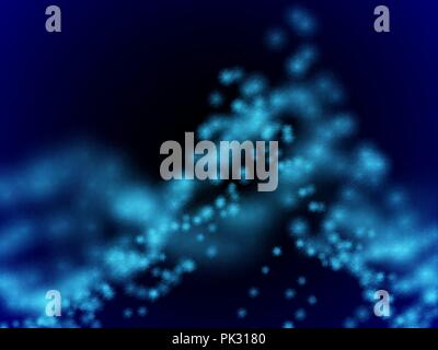 Digital landscape with flowing dots. 3D particle sound waves. Stock Vector