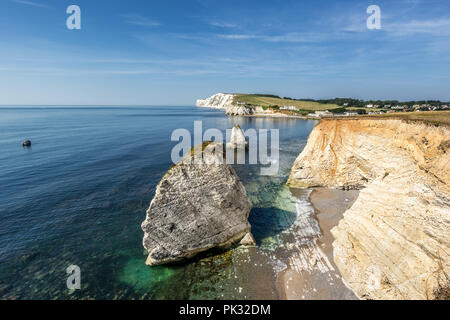 Freshwater Bay on the Isle of Wight in England Stock Photo