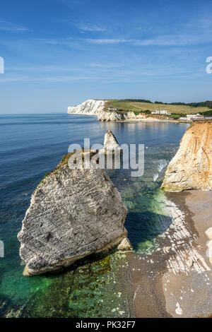 Freshwater Bay on the Isle of Wight in England Stock Photo