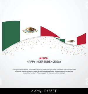 Mexico Happy independence day Background Stock Vector