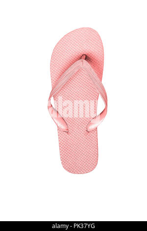 pink beach rubber sandals flip flops isolated on white background Stock ...