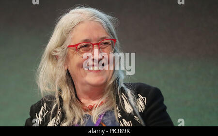 Professor Mary Beard speaking at the International Congress of Parliamentary Women's Caucuses at Dublin Castle today. Stock Photo