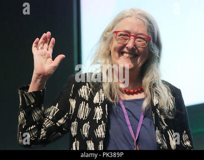 Professor Mary Beard speaking at the International Congress of Parliamentary Women's Caucuses at Dublin Castle today. Stock Photo