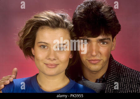 (l-r): Jenny Jürgens, Marc Altner on 22.10.1984 in München / Munich. | usage worldwide Stock Photo