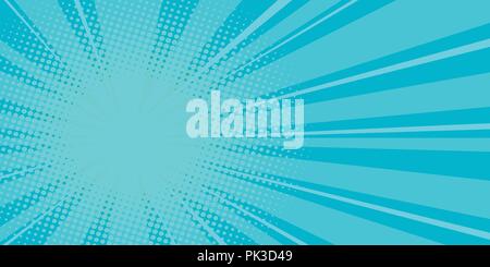 pop art blue background Stock Vector