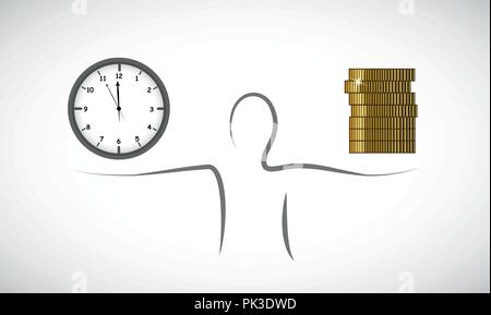 business concept about time and money vector illustration EPS10 Stock Vector