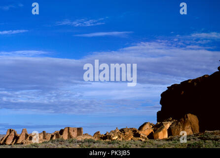 Anasazi ruins of Pueblo Bonito, Chaco Canyon, New Mexico. Photograph Stock Photo