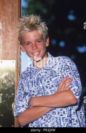 Aaron Carter, amerikanischer Popsänger als Kind in Los Angeles, USA 1997. American pop singer Aaron Carter as a child at Los Angeles, USA 1997. | usage worldwide Stock Photo