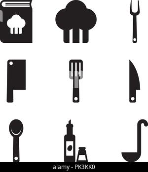 Basic Kitchen Utensils 02 Stock Vector