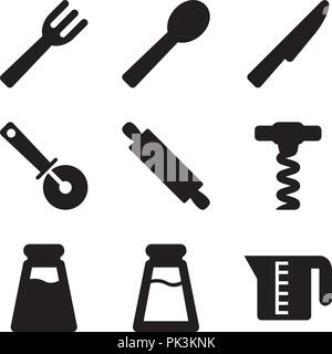 Basic Kitchen Utensils 04 Stock Vector