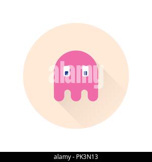 Ghost Flat Icon on the white background.. Vector illustration. Stock Vector