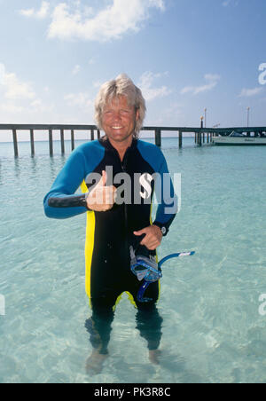 Dieter Bohlen in December 1992 in Malediven / Maldives. | usage ...