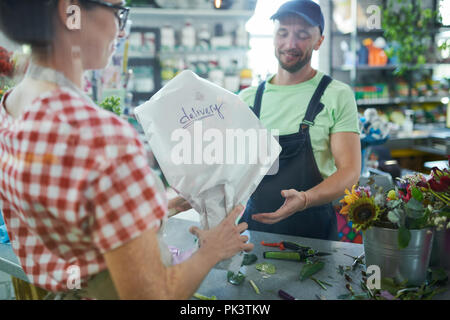 Flower Delivery Stock Photo