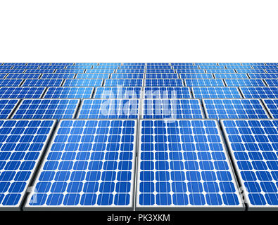 Illustration of Solar panels isolated on white Stock Photo