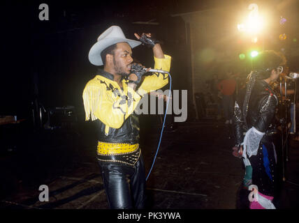 Grandmaster Flash & the Furious Five on 31.03.1984 in München / Munich.