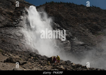 Couple hiking in the mountains Stock Photo