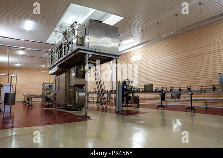 large packaging machine is in the factory Stock Photo