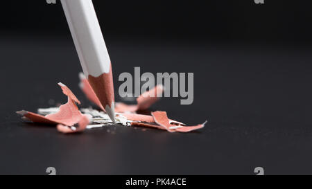 color Pencils success creative concept On Black Background Close-up. Stock Photo