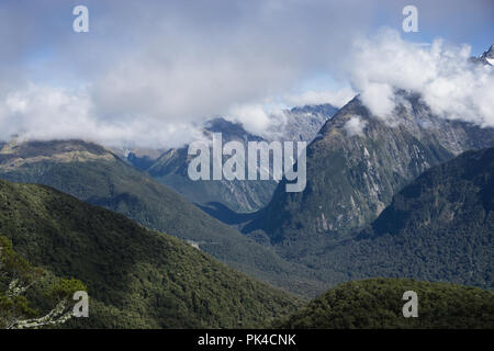 Mountains in New Zealand Great Walk - Routeburn Track Stock Photo