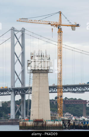 Forth replacement crossing, New Forth road bridge, Queensferry Crossing. Stock Photo