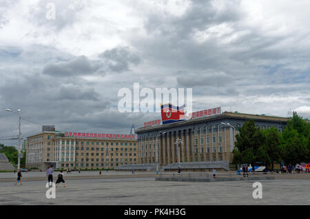 Kim Il Sung Square, Pyongyang, North Korea Stock Photo